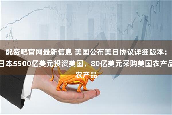 配资吧官网最新信息 美国公布美日协议详细版本：日本5500亿美元投资美国，80亿美元采购美国农产品